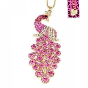 - BETSEY JOHNSON~ XLarge Peacock Necklace